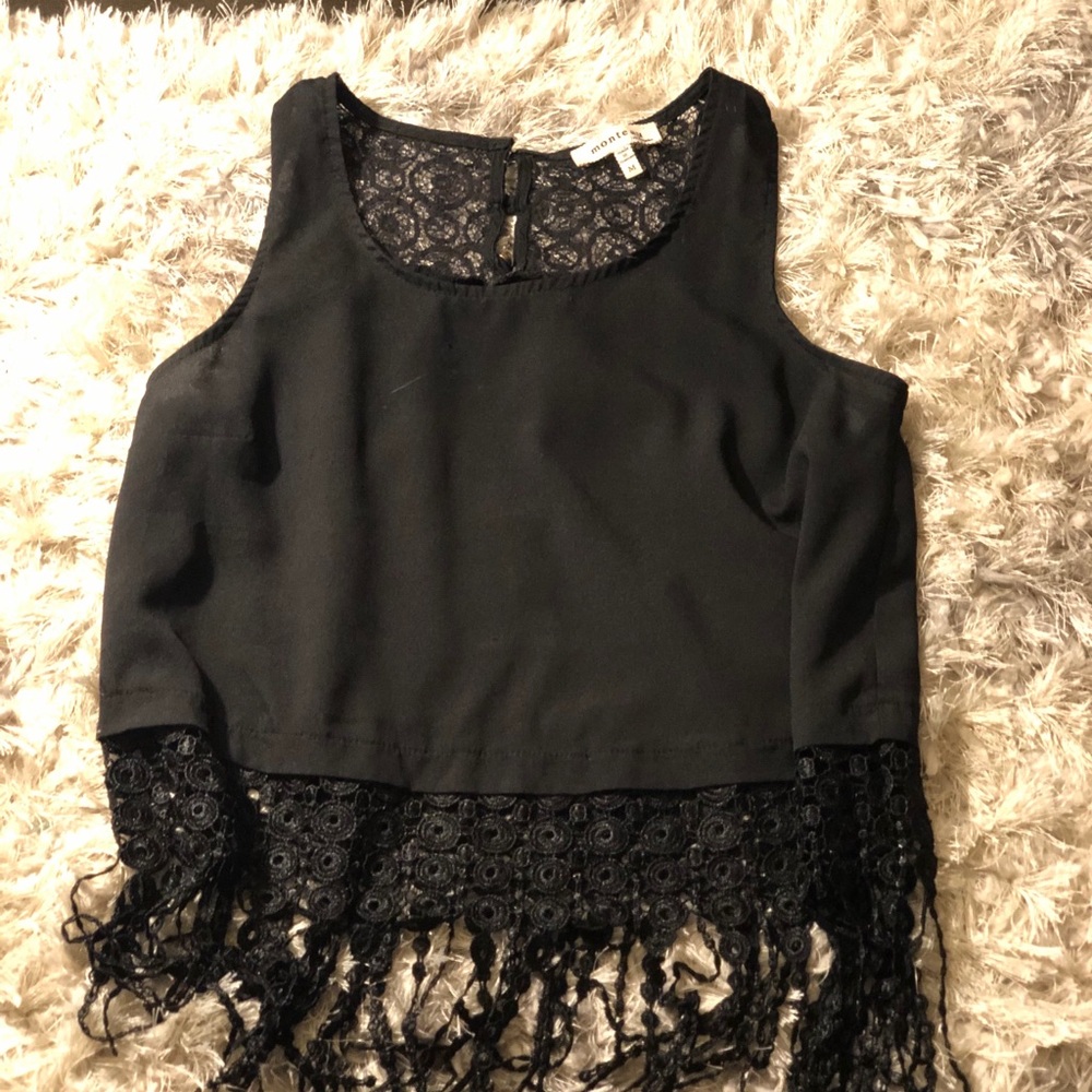 Black crop shirt
